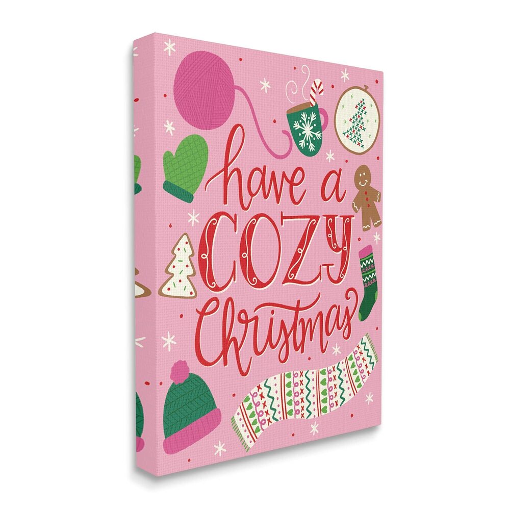 8517 Have A Cozy Christmas Festive Phrase Gingerbread Scarf